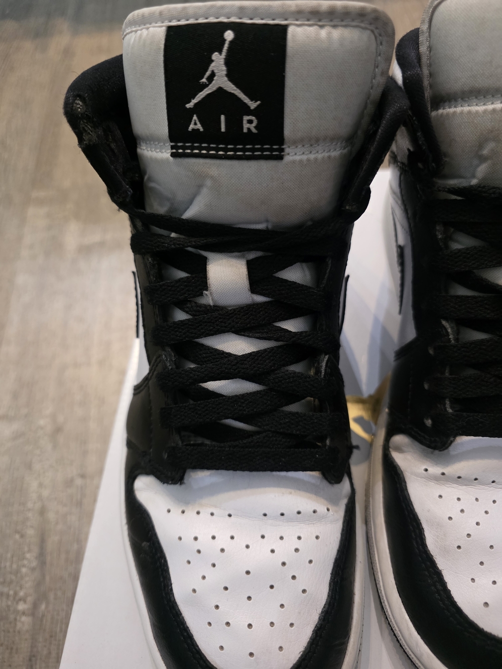 Nike Jordan Black & White High-Top Sneakers - Picture 6 of 14